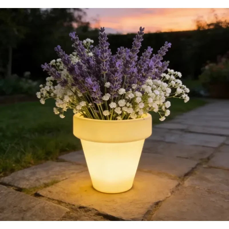IP68 Waterproof Eco-Friendly Home Remote Control LED Garden Plant Containers Cool Flower Pots & Planters