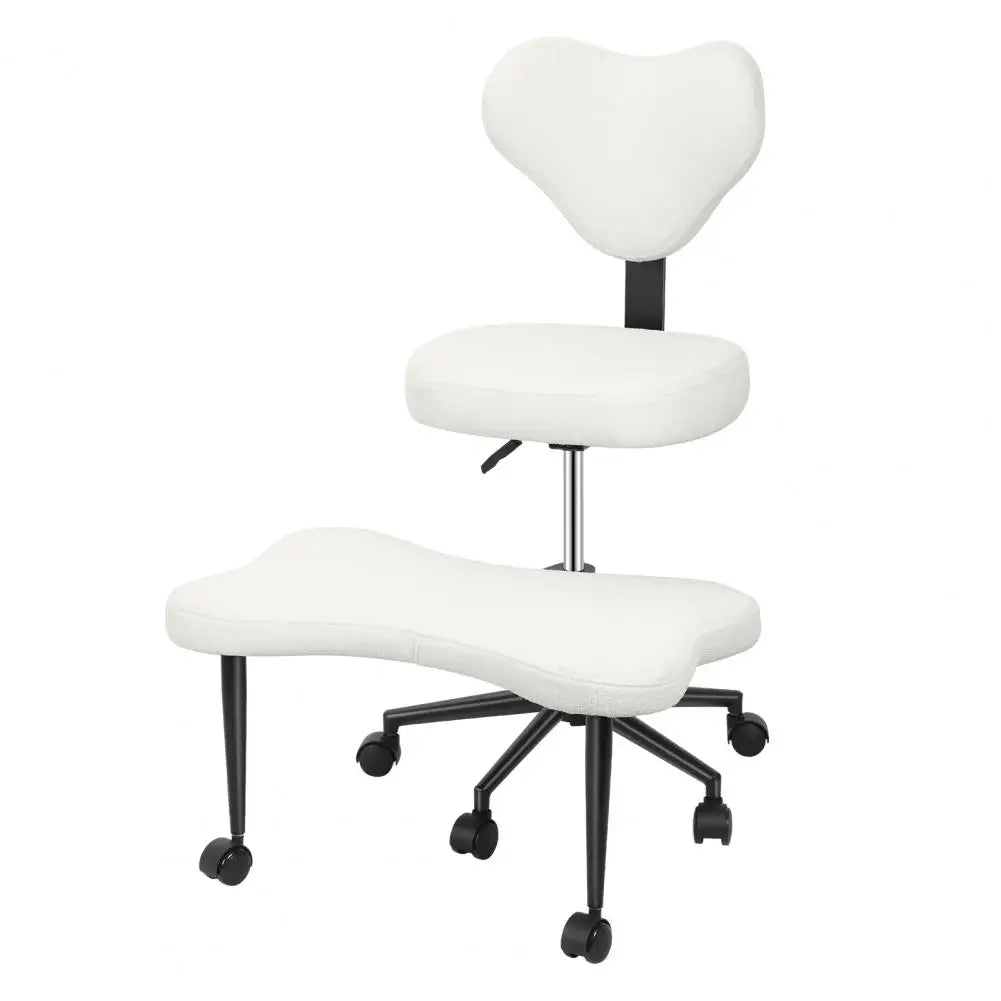 Meditation Yoga Chair with Back Support Cross Legged Office Chair with Wheels Criss Cross Desk Kneeling Chair for Home Yoga
