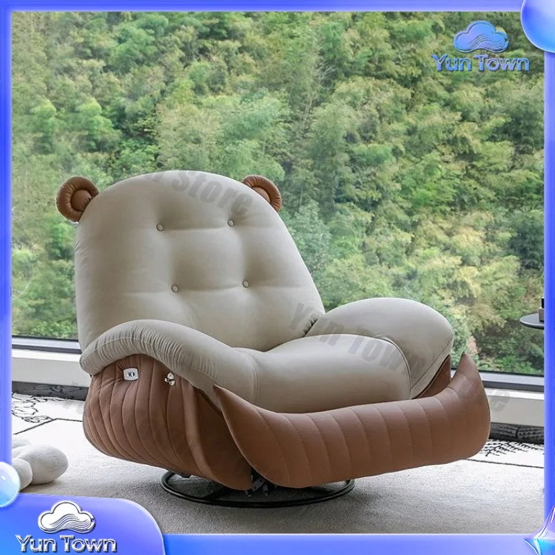 Multifunctional Electric Massage Lazy Sofa for Easy Relaxation with Simple Modern Design Flannel Upholstery and Smart Remote