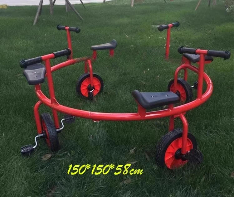 Children's track rotating car Kindergarten rotating car Bicycle Amusement park Multi-person car Special for preschool education