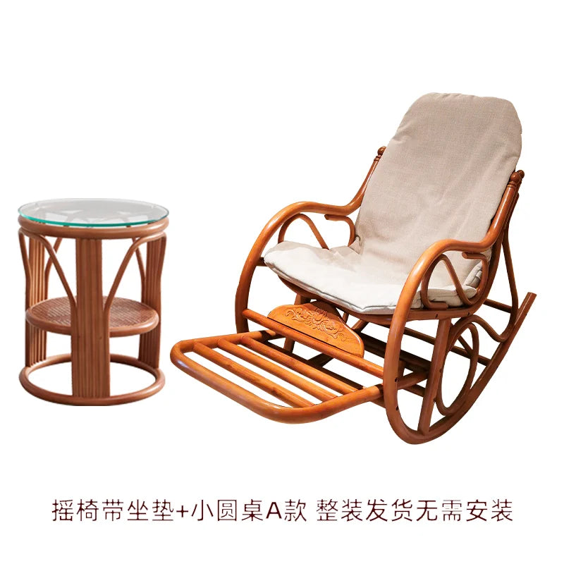CL  household rocking chair elderly adult recliner balcony living room leisure environmental protection rattan rocking chair