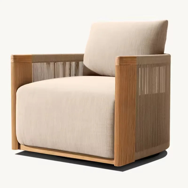 @3 # Luxury Solid Wood Teak Modern Outdoor Sofa Set Waterproof Weather Resistant Eco-Friendly Foldable Garden Furniture For Pati