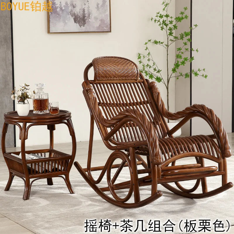 Balcony    lazy rocking recliner old-fashioned elderly high-end  woven free  household rocking