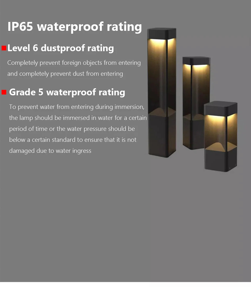 LED Lawn Lights Modern Waterproof Outdoor Garden Lamp Stainless steel Landscape Lighting for Yard Pathway Patio Villa Park Decor