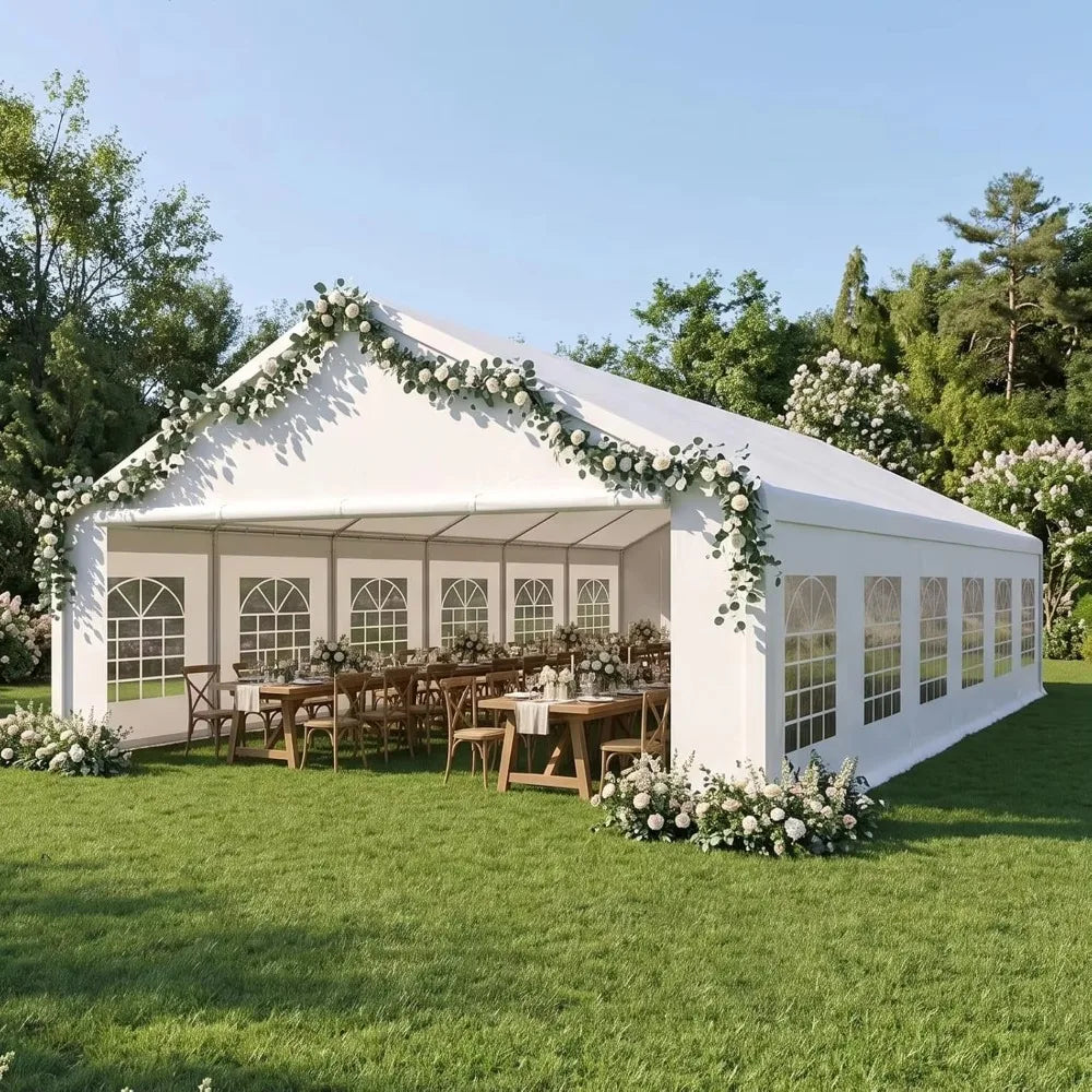 20x40 Party Tent Heavy Duty Outdoor Event Tent for Backyard White, Customized