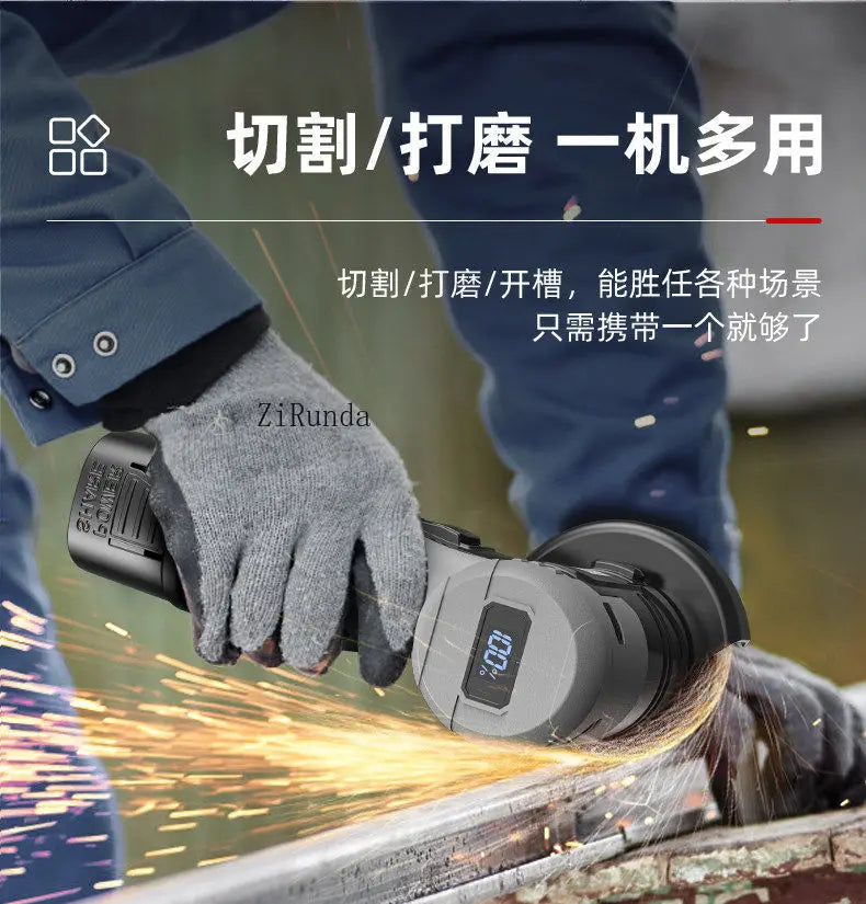 Mini angle grinder, genuine polishing machine, hand grinder, lithium electric cutting machine, household handheld small