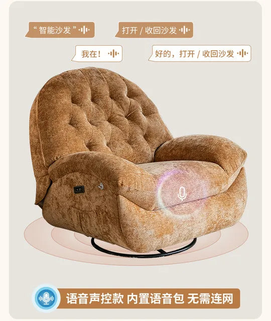Re Plica Heating USB Sofa Luxury Elegant RotatableVoice Control Single Small Chaise Couch Lounge Nordic Muebles Trendy Furniture
