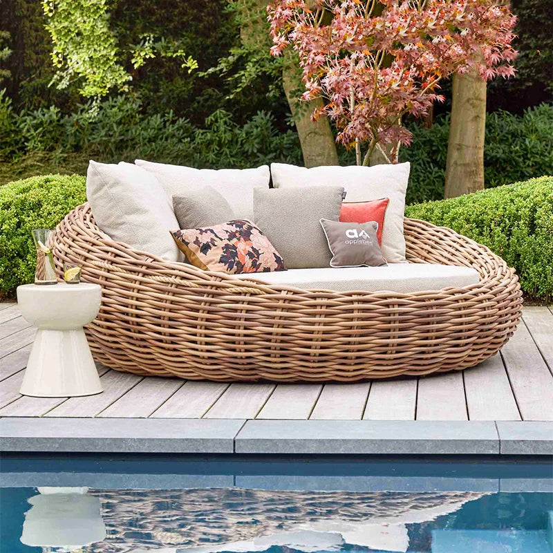 Outdoor Wicker Sofa Set for Courtyard Garden Model Home Outdoor Open-Air Waterproof Sunproof Leisure Furniture Set