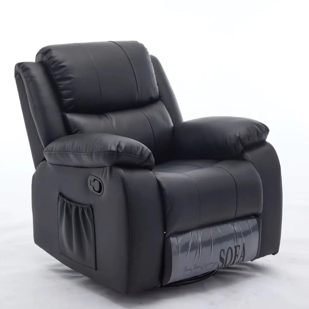 #@Modern Multifunction Electric Leather Recliner Sofa Recliner Sofa With Adjustable Backrest Swirling Single Sofa Chair