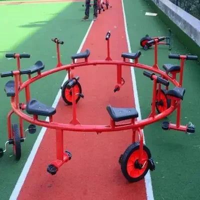 Kindergarten multi-person rotating bicycle, three or four people six people eight people outdoor bicycle transfer