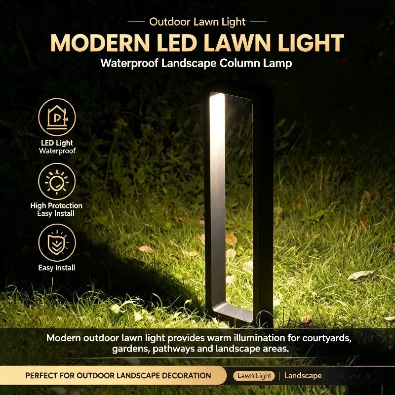 LED Outdoor Door Type Lawn Light Luxury Courtyard Light Waterproof Lawn Light Modern Landscape High Protection Column Light