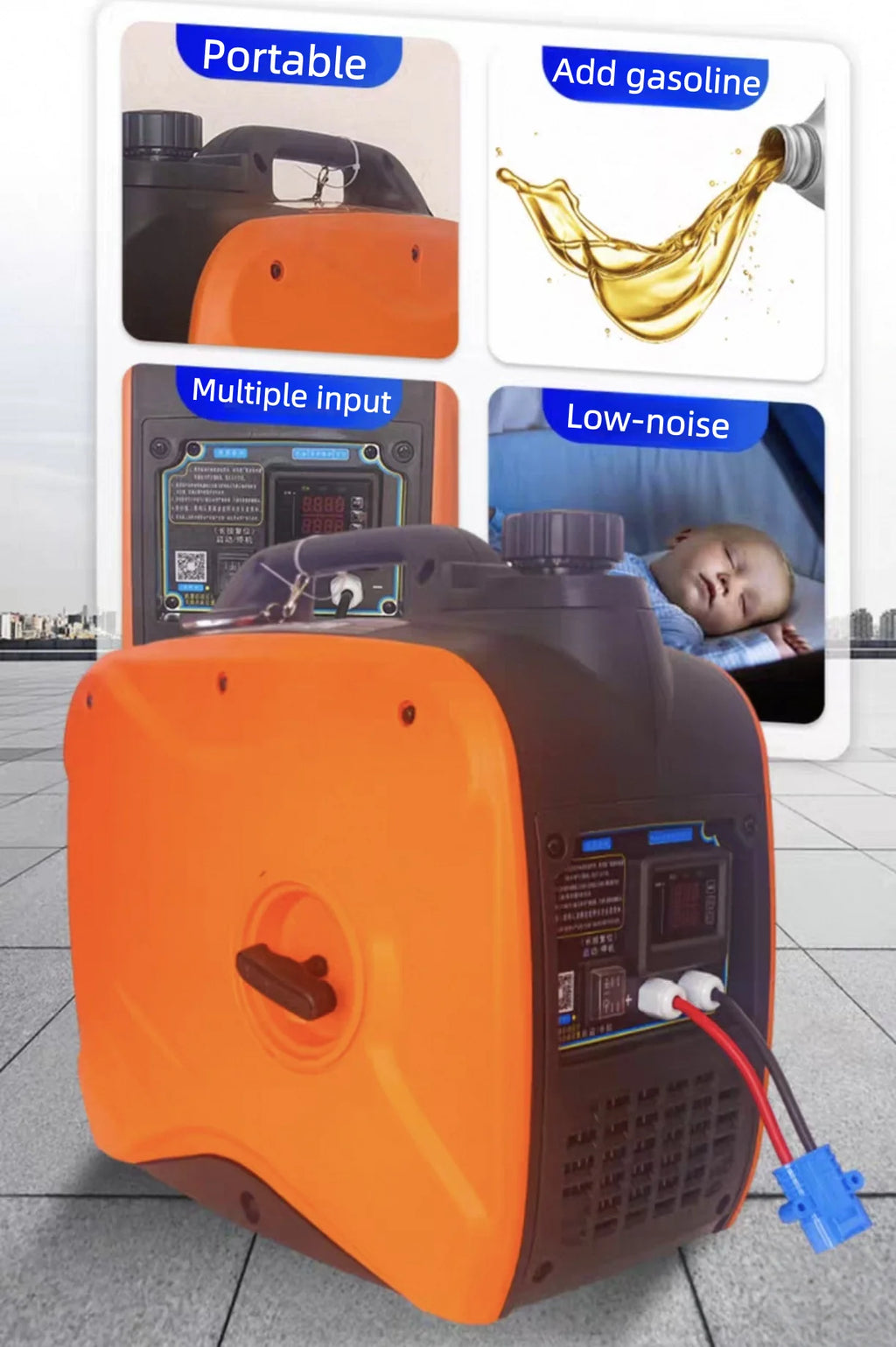Portable DC 48V 60V 72V Commercial Diesel Parking Air Conditioning Generator Air-cooled Generator Generator for Outdoor Camping