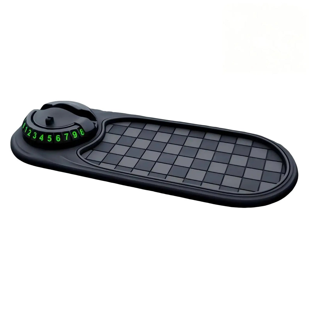 Car Anti-Slip Mat Phone Holder 360-Degree Rotation Dashboard Non-Slip Adhesive Pad Organizer for Keys Pens Sunglasses Interior
