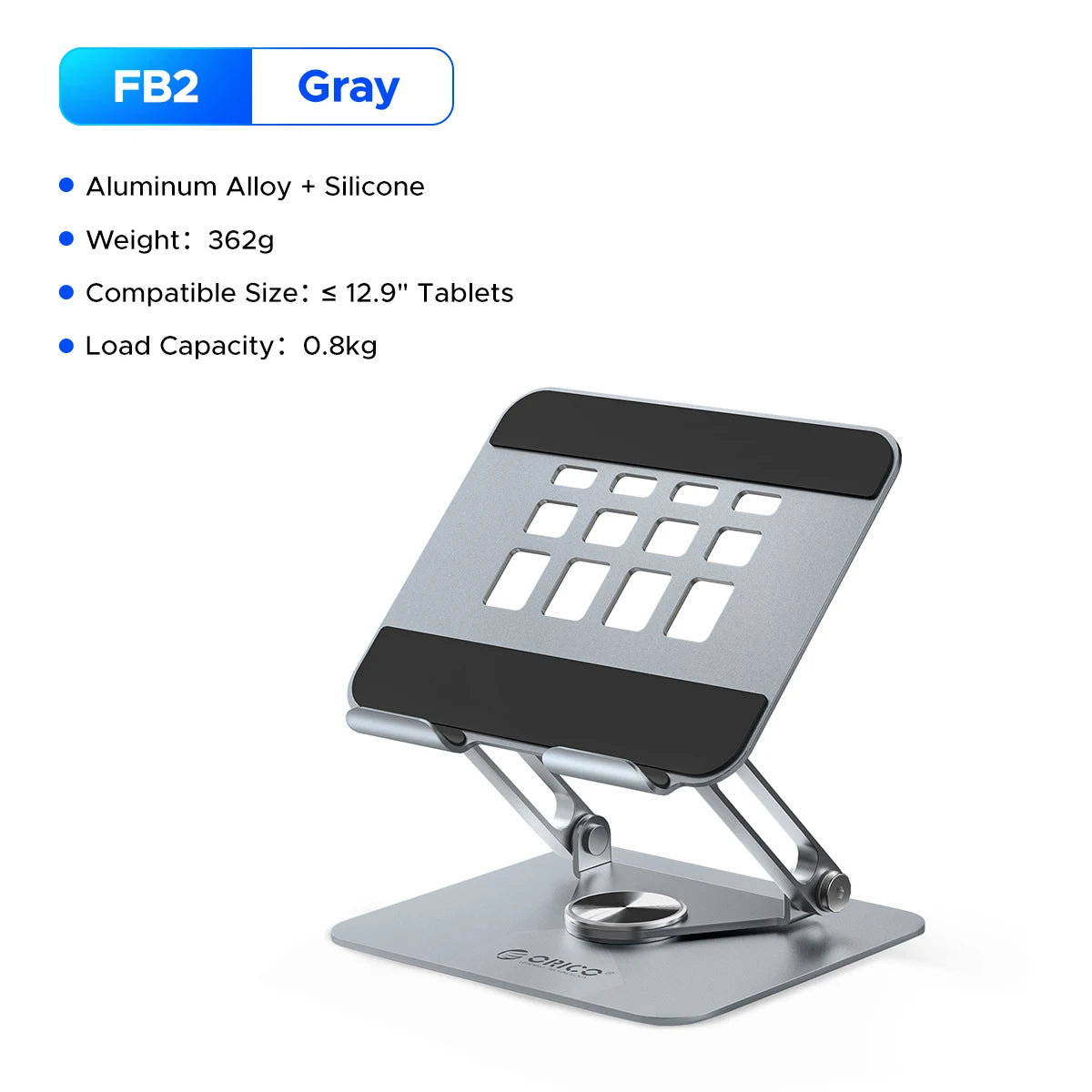 ORICO Foldable Laptop Stand Aluminum Alloy 360 Adjustable Notebook Stand Up to 17 inch Laptop Folding Desktop Support Holder