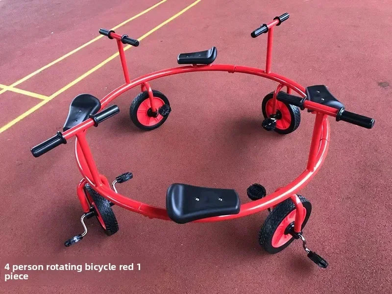 Kindergarten multi-person rotating bicycle, three or four people six people eight people outdoor bicycle transfer