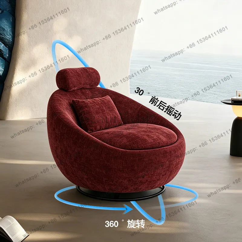 Rocking round chair living room small apartment leisure multi-functional sofa chair