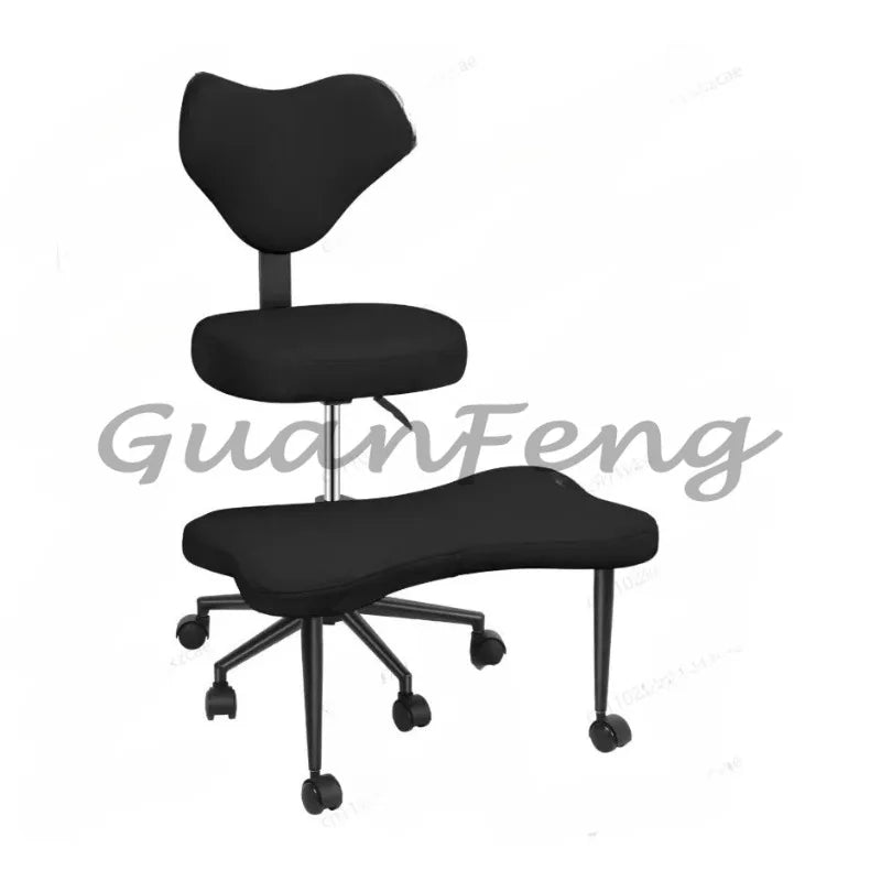 Adjustable Height Cross Leg Chair with Wheels Meditation ADHD Chair Comfortable Seat with Adjustable Footstool for Enhanced Comf