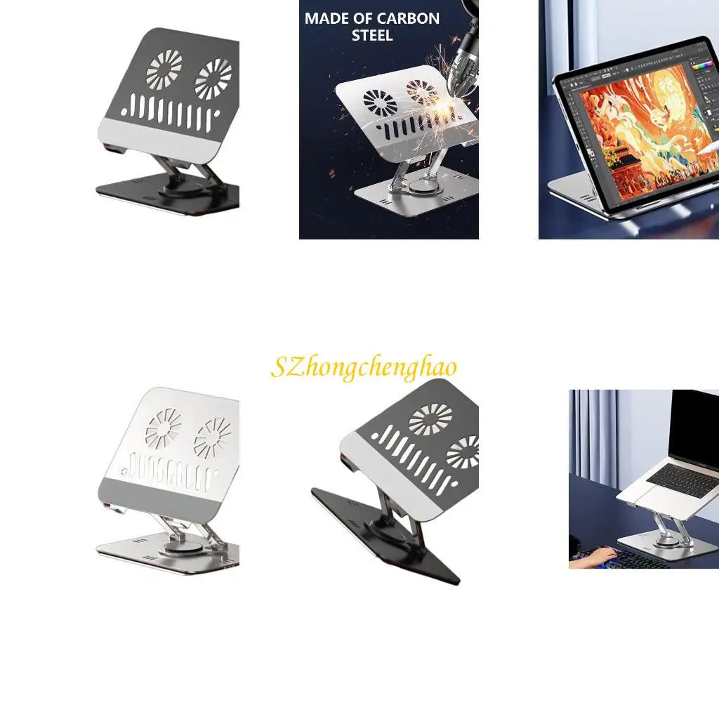 Aluminum Tabletop Bracket with 360 Rotation Heat Dissipation Stand for Devices 601D