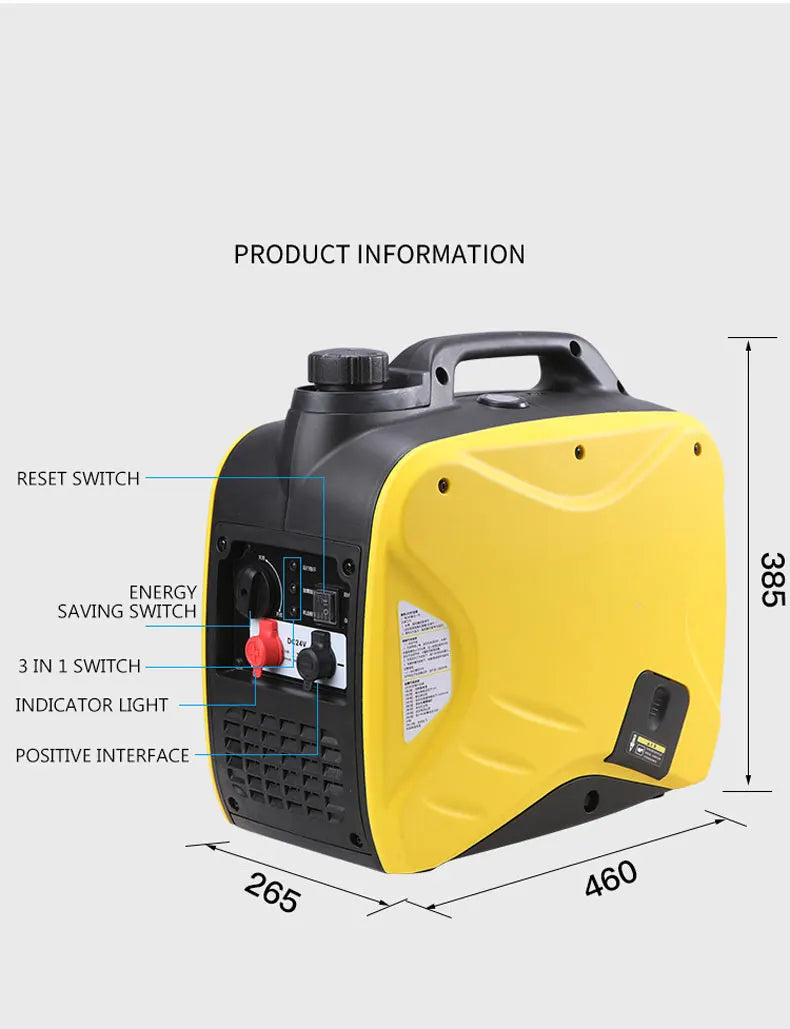 24V 3000W  Parking Air Conditioner Gasoline Generator Remote Control Start Dc Truck On-board Mute Small Generator
