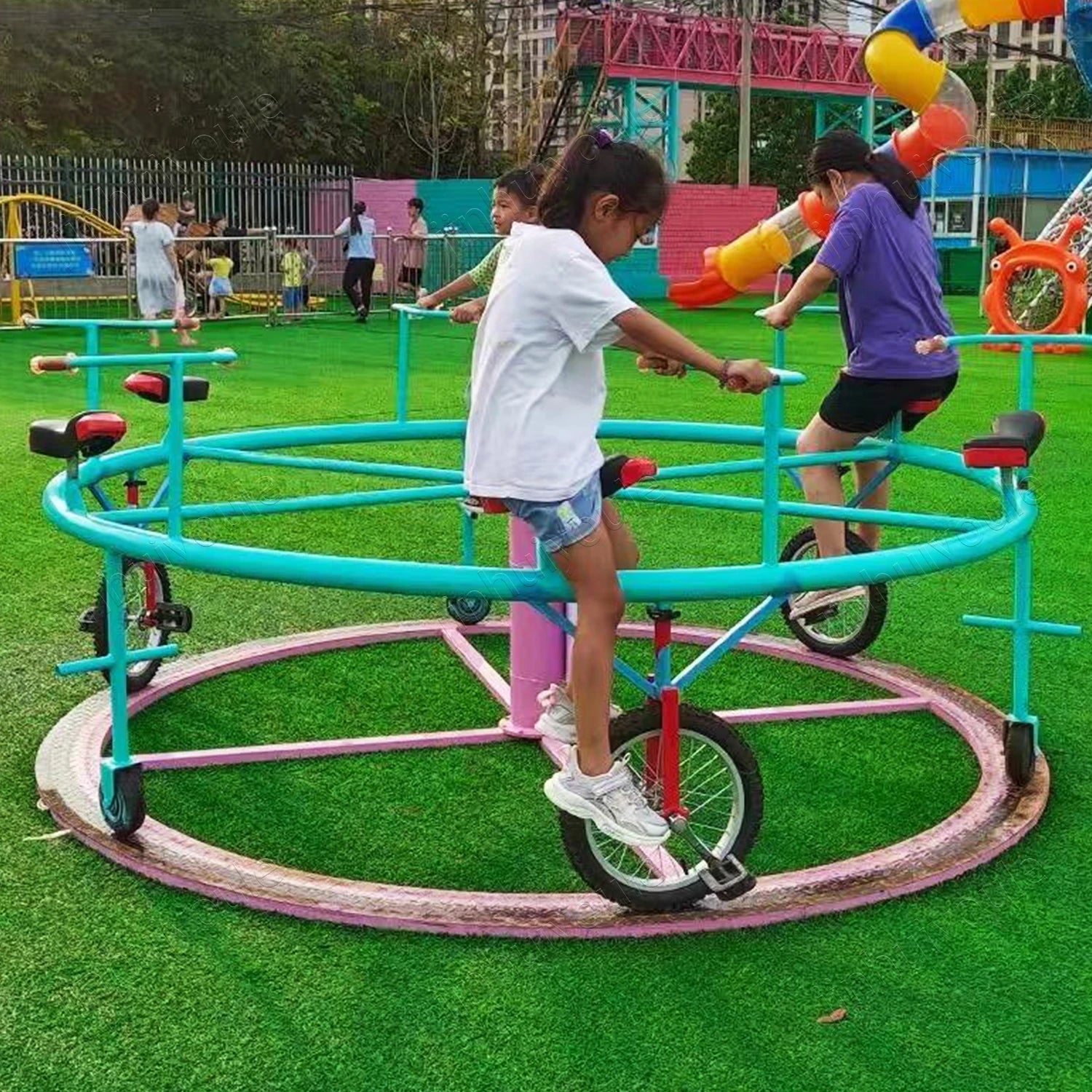 2026 Outdoor & Indoor Playground Swing 6 Seats 360-degree Non-motorized Children Home & School Use Steel Constructionpromote sal