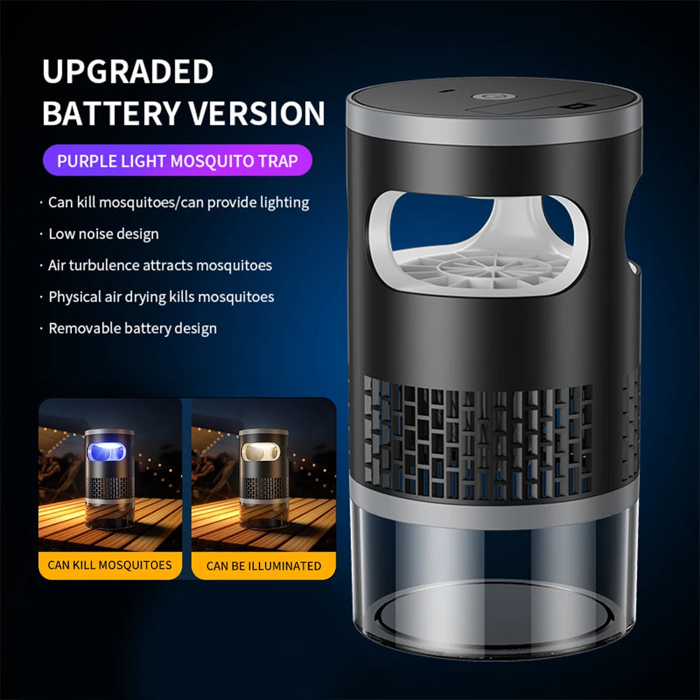 Zapper Outdoor Rechargeable Mosquito Killer Lamp with LED Night Light Electric Fly Traps for Outside Patio Backyard Garden