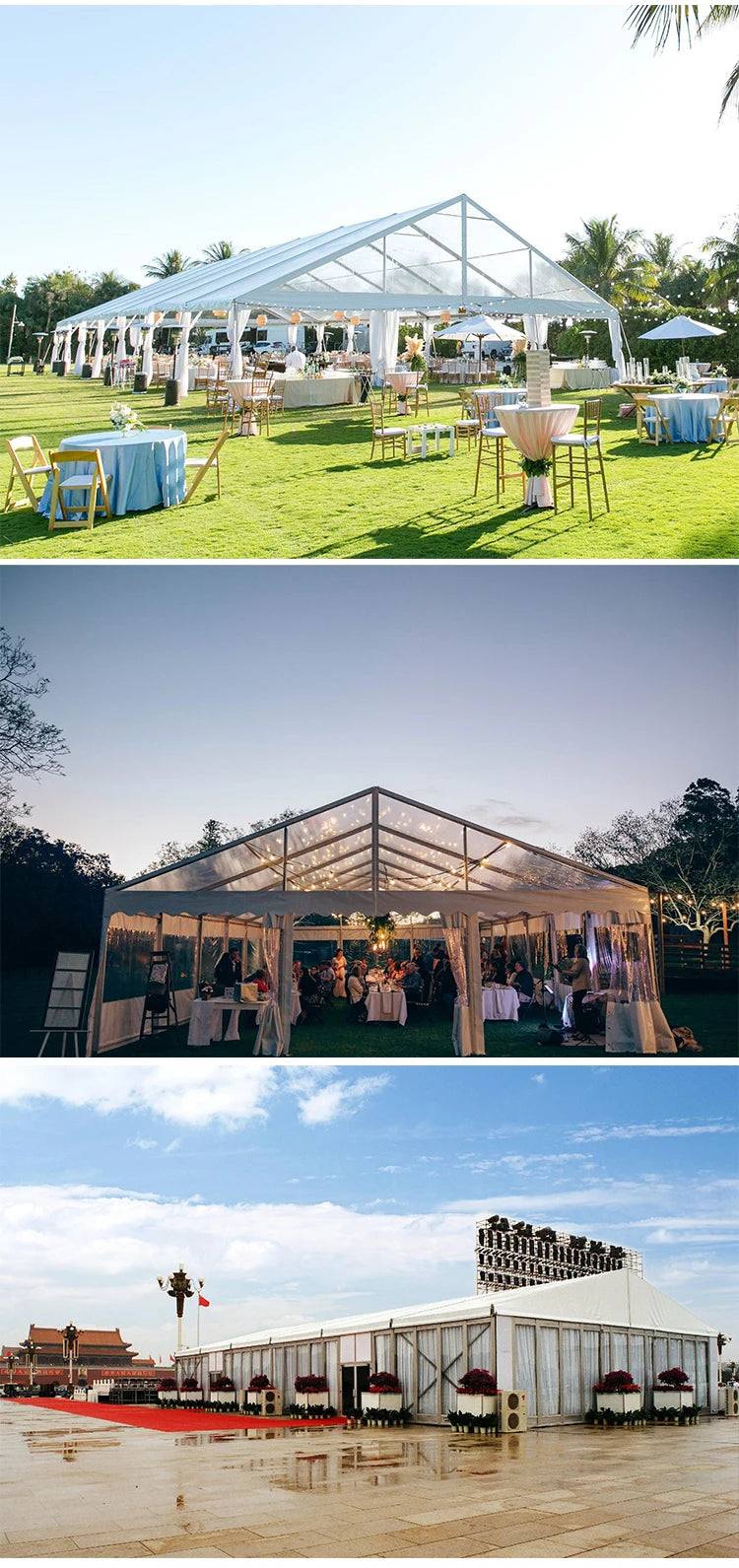 Luxury Transparent Marquee Tent Outdoor Wedding Event Canopy for Garden Party Hotel Banquet Aluminum Frame Tent Commercial Tent