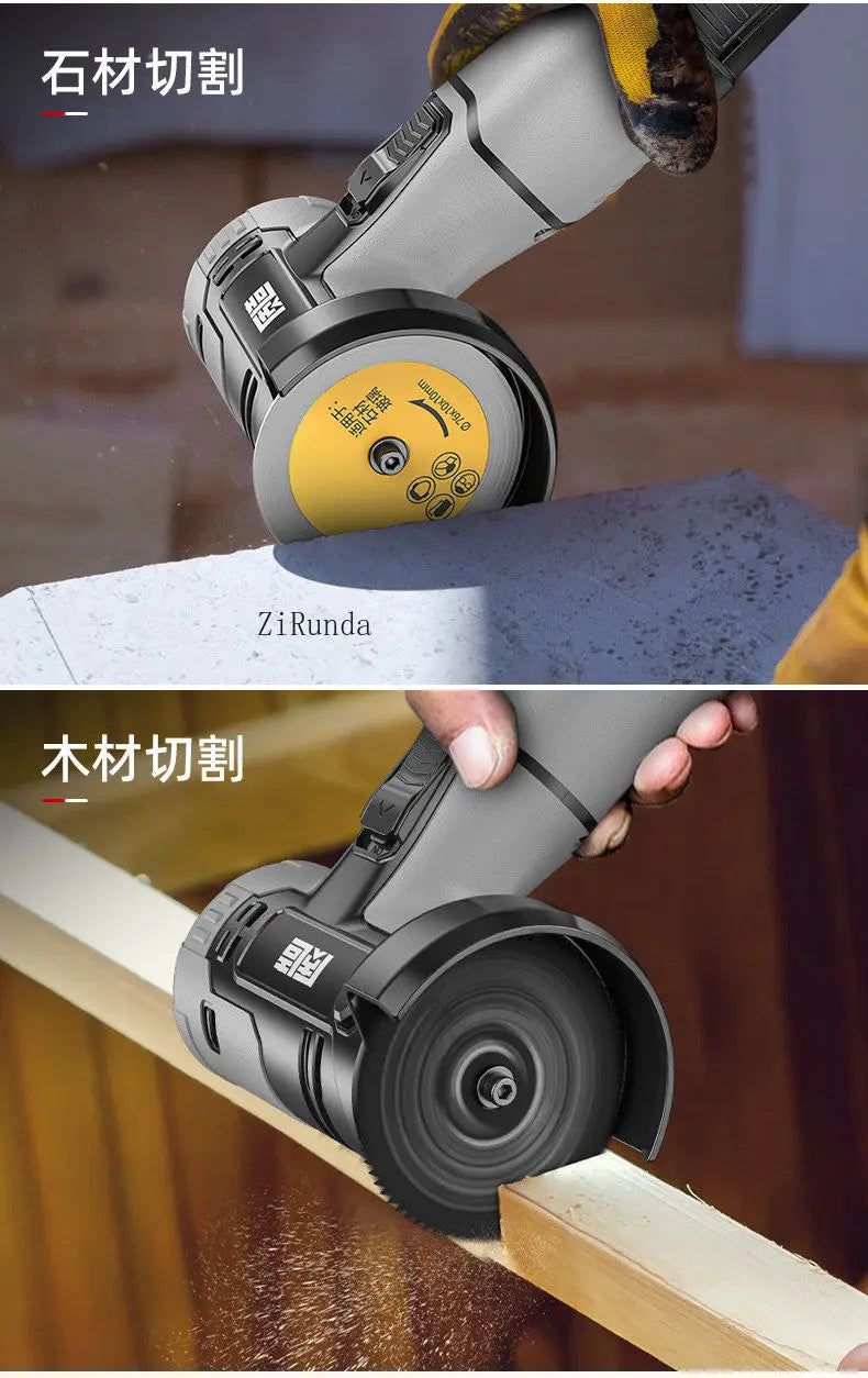 Mini angle grinder, genuine polishing machine, hand grinder, lithium electric cutting machine, household handheld small