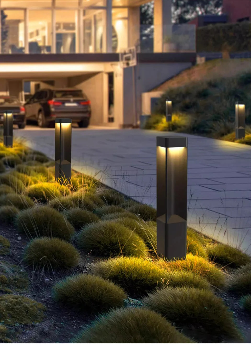 LED Lawn Lights Modern Waterproof Outdoor Garden Lamp Stainless steel Landscape Lighting for Yard Pathway Patio Villa Park Decor