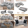 Modular Sectional Sofa Couches L-Shape Couch 3 Seat Modular Sofa Memory Foam Sectional Couches for Living Room,, Customized