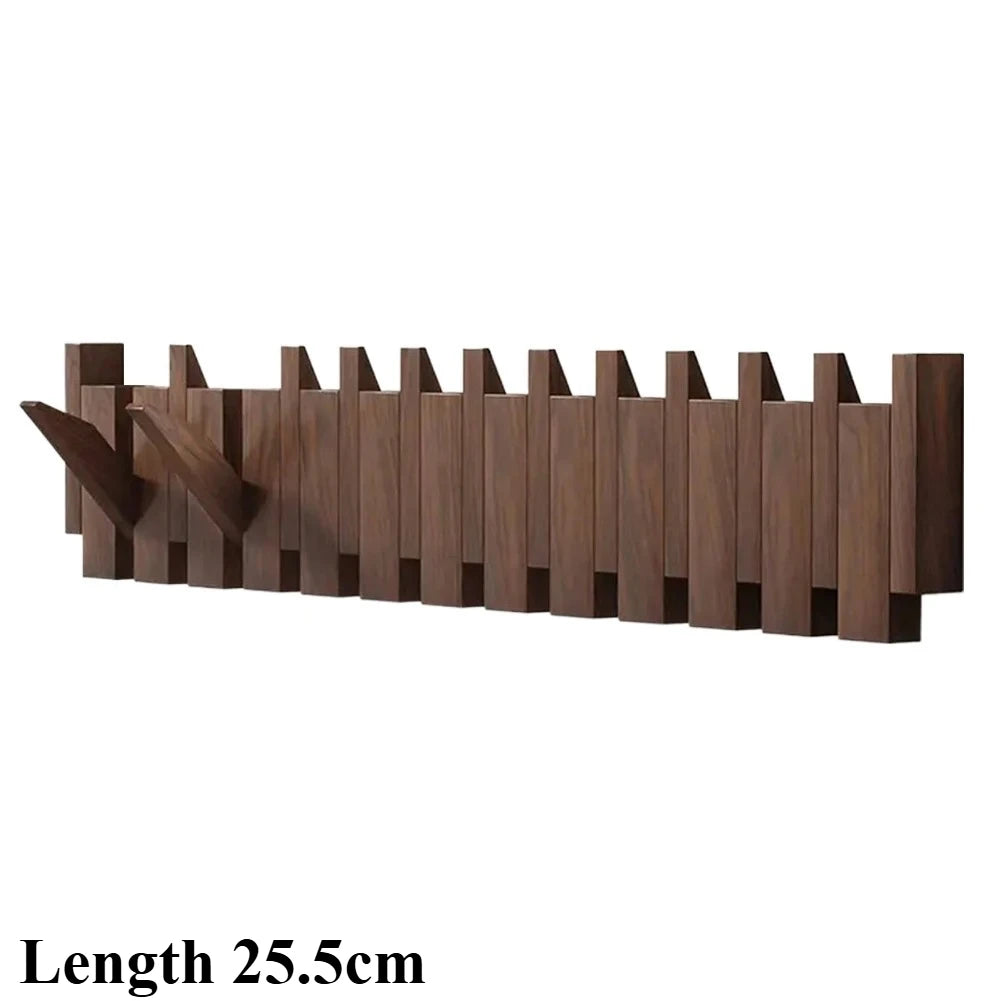 Natural wood wall-mounted piano coat rack, porch wall art hook closet kitchen bedroom porch
