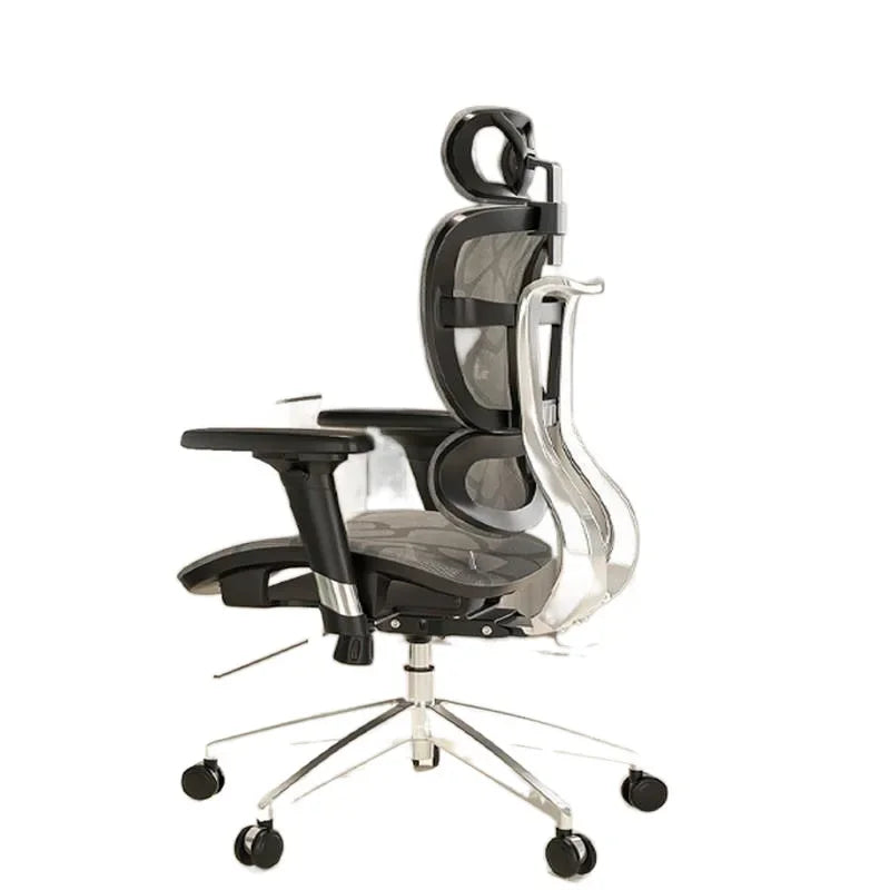 Black and white ergonomic chair