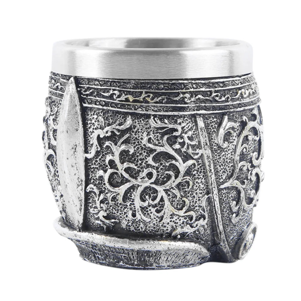 Beer Mug Stainless Steel Skull Mug Double Wall Drinking Mug Metal Insulated Gothic Design Coffee Beer Tankard Mug Halloween Gift