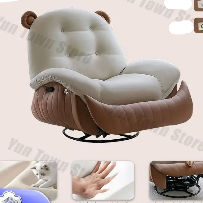 Multifunctional Electric Massage Lazy Sofa for Easy Relaxation with Simple Modern Design Flannel Upholstery and Smart Remote