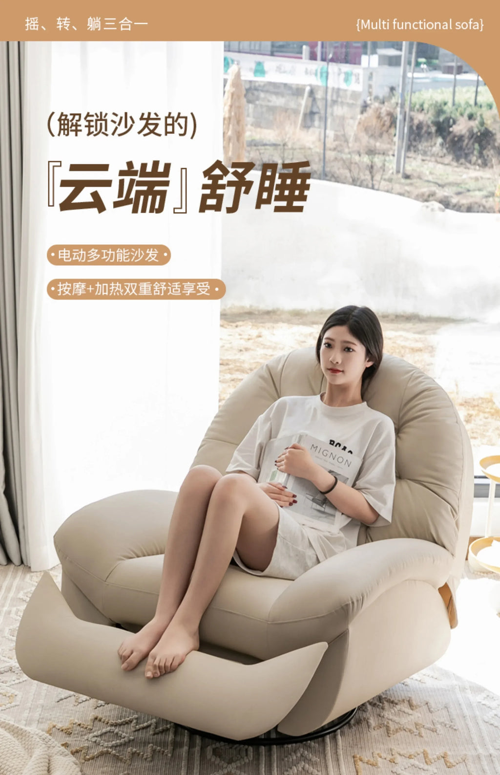 Foldable Floor Living Room Chairs Lounge Recliner Luxury Living Room Chairs Comfortable Relax Sillas De Comedor Home Furniture