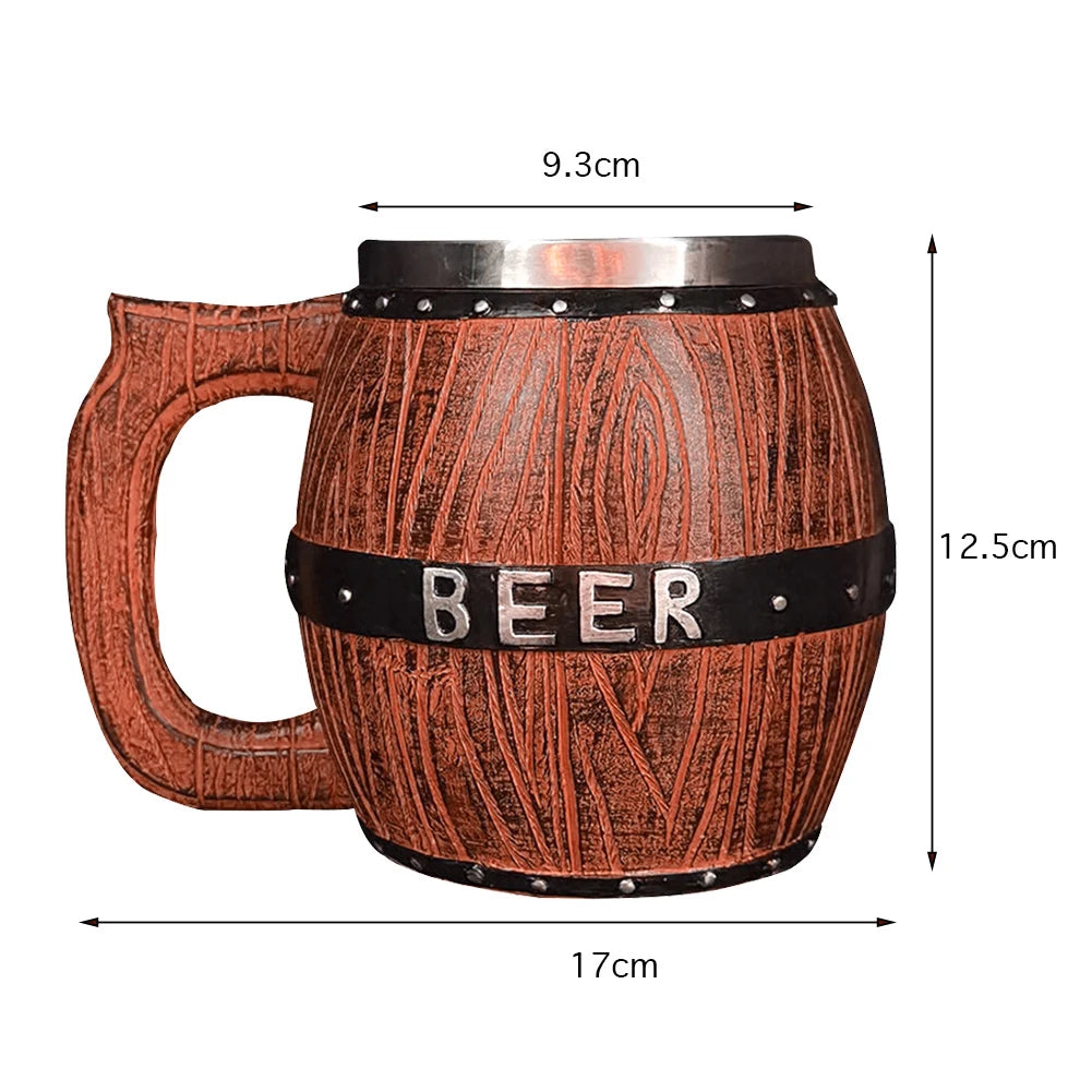 Beer Mug Stainless Steel Skull Mug Double Wall Drinking Mug Metal Insulated Gothic Design Coffee Beer Tankard Mug Halloween Gift