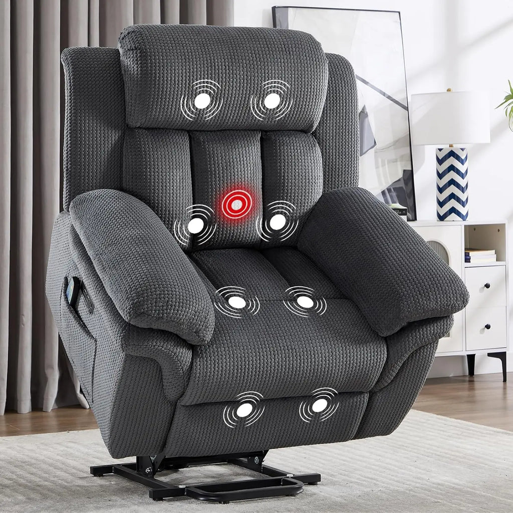 46" Wide Oversize Power Lift Recliner Chair, Extra Large Electric Lift Recliners for Elderly Big, Stand Up Recliner Chair