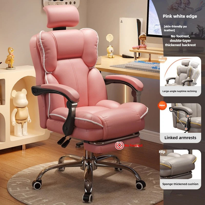 Home Comfort E-sports Chair Sedentary Study Computer Chair Office Sofa Seat Live Streaming Host Live Stream Swivel Chair