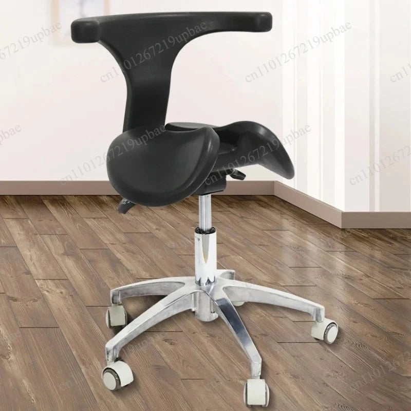 Dental Saddle Stool Ergonomic Orthopedic Chair Height Adjustable with Silent Wheels for Salon Clinic Spa Doctor