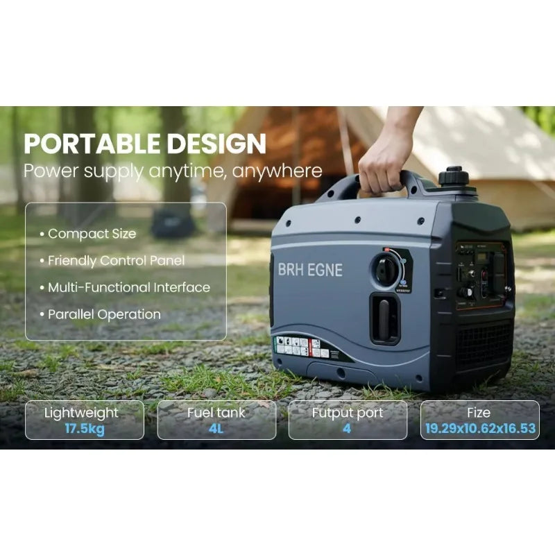 2026 YHS Hot Sale 2kw 3KW 4kw 5kw Portable Petro Inverter Power Generators Silent Ga soline Generators for Home Use Backup Power