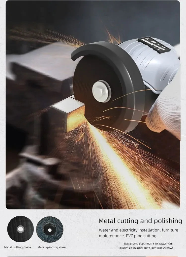 16.8V Cordless Electric Angle Grinder 9000r/min Lithium Battery Mini Polishing Grinding Machine Diamond Cutting Power Grinder