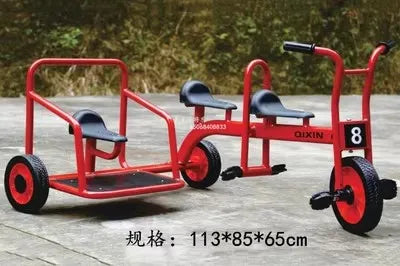 Tricycles, children's two person bicycles, outdoor twin bicycles, three person bicycles, multiple person rotating carts