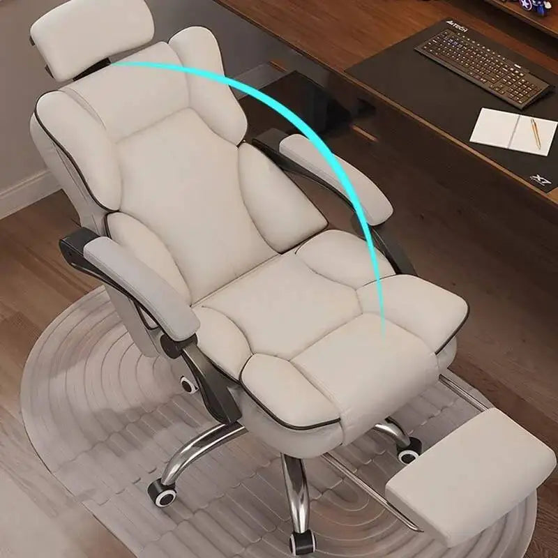 Comfortable Cushion Office Chair Footrest Support Living Room Computer Chair Recliner Swivel Chaise De Bureaux Furniture