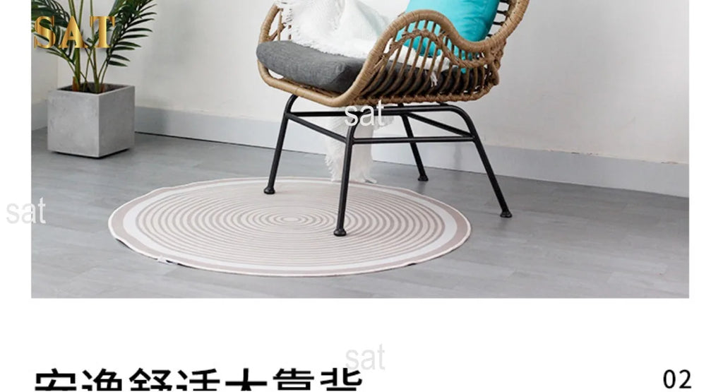 Rattan Patio Furniture Set Outdoor Wicker Bistro Chairs for Garden Use