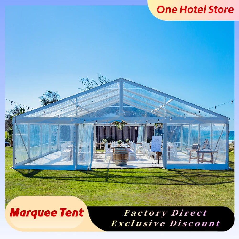 Factory Custom Aluminum Tent Waterproof Large Outdoor Event Wedding Exhibition Shelter PVC Marquee Tent Commercial Banquet Tent
