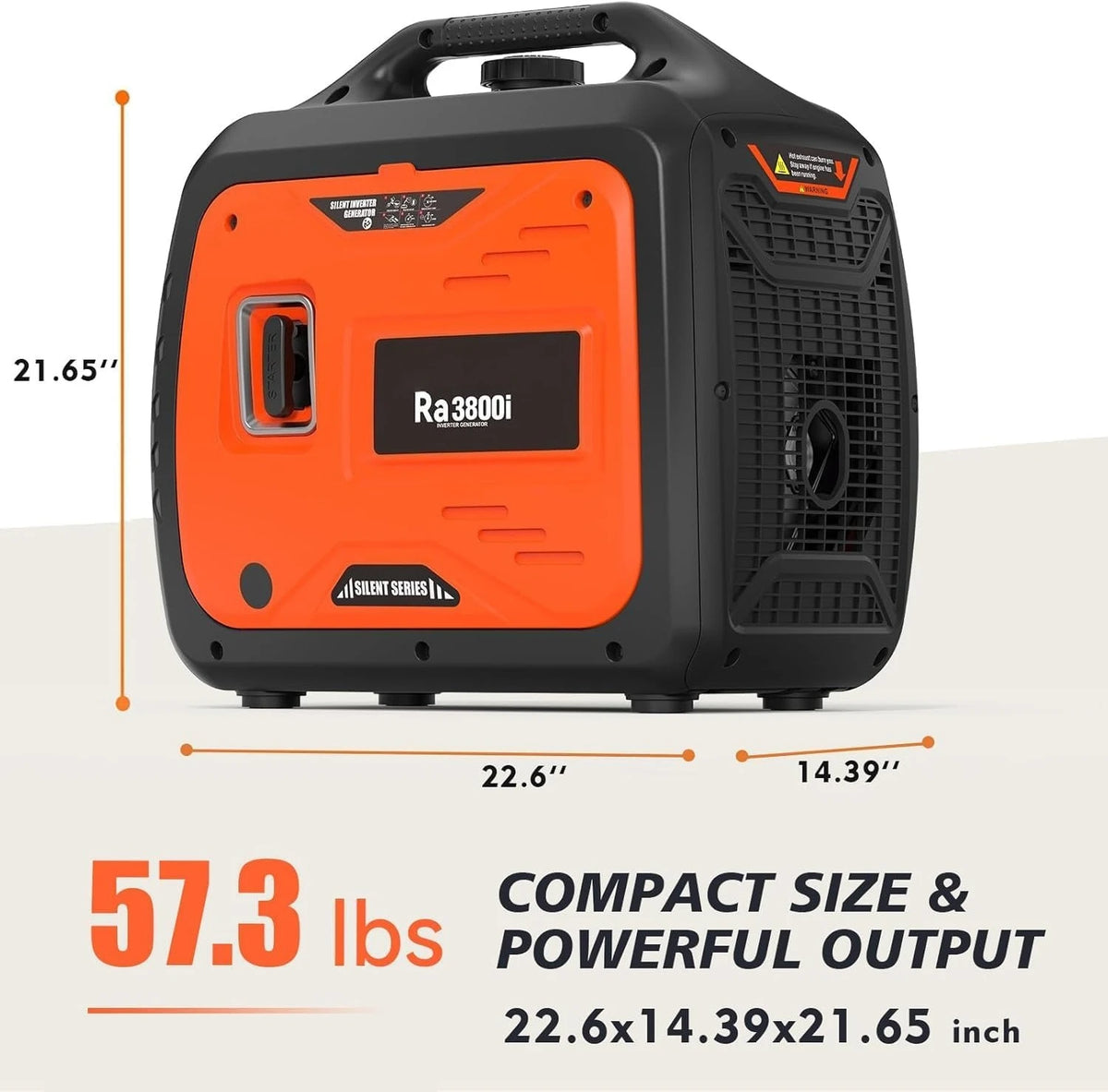 Customized 3800W Lightweight Portable Inverter Generator with Clean Power for Home, Camping, RV, Tailgating & Emergencies