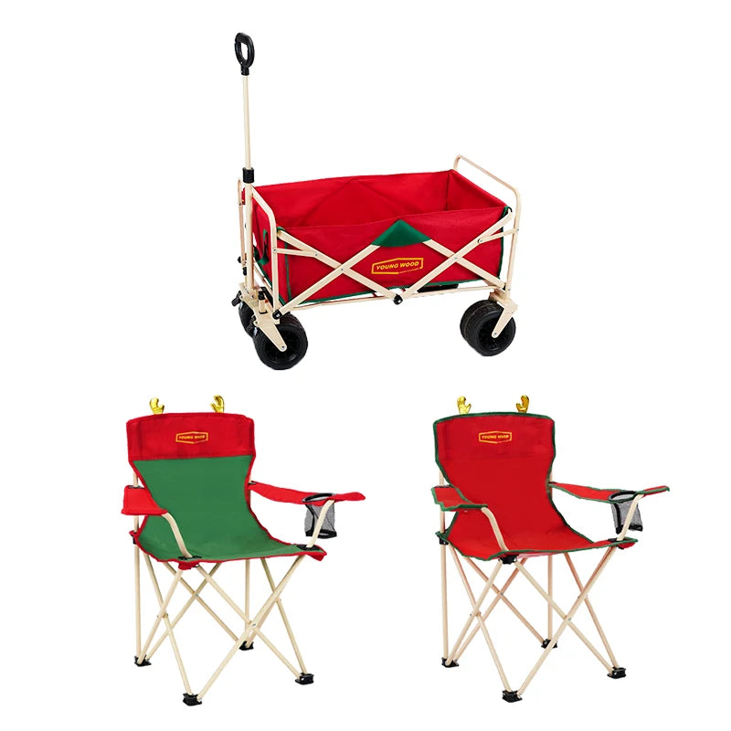 multifunctional vehicle shopping beach foldabl Foldable portable picnic outdoor camping vehicle camping chair heavy-duty folding