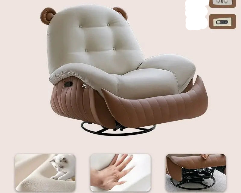 Multifunctional Electric Massage Lazy Sofa for Easy Relaxation with Simple Modern Design Flannel Upholstery and Smart Remote