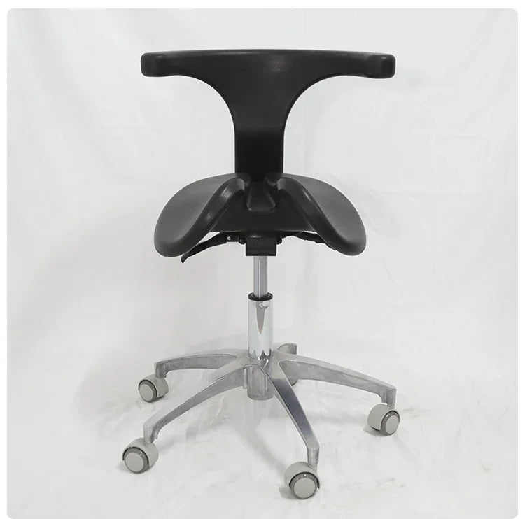 Ergonomic Dental Saddle Stool Height Adjustable Orthopedic Rolling Chair Silent Casters for Clinic Spa Dentist