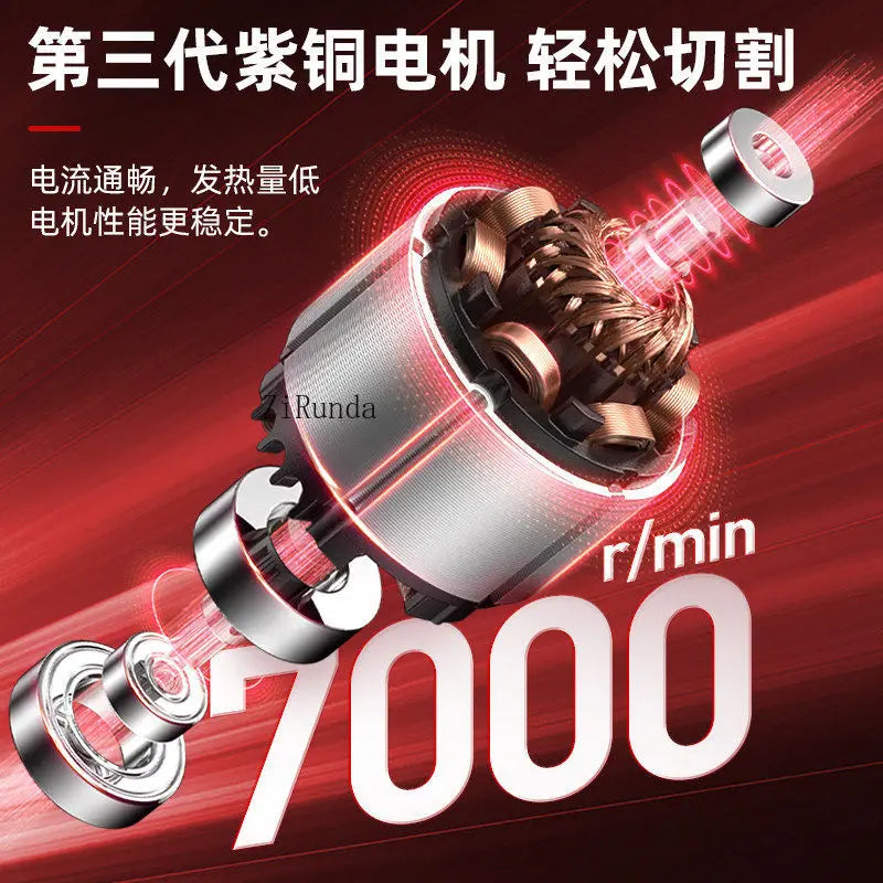 Mini angle grinder, genuine polishing machine, hand grinder, lithium electric cutting machine, household handheld small