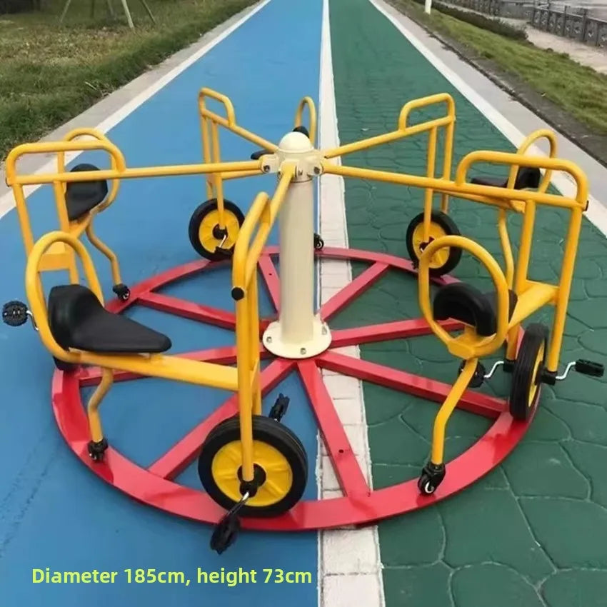 Children's track rotating car Kindergarten rotating car Bicycle Amusement park Multi-person car Special for preschool education